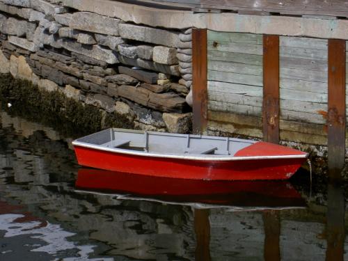 Red boat in Halifax