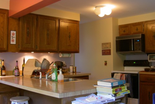 Redone kitchen, towards oven.