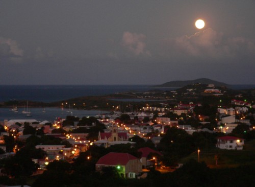 Christiansted Harbor, Full Moon