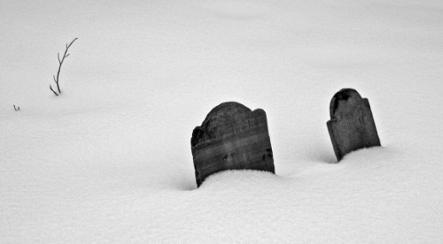 Snowy stones, Framingham
