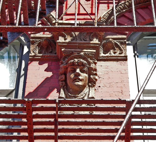 Face on the balcony, NY